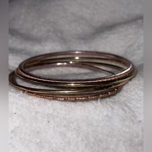 Lot of 4 Gold Bangle Bracelet